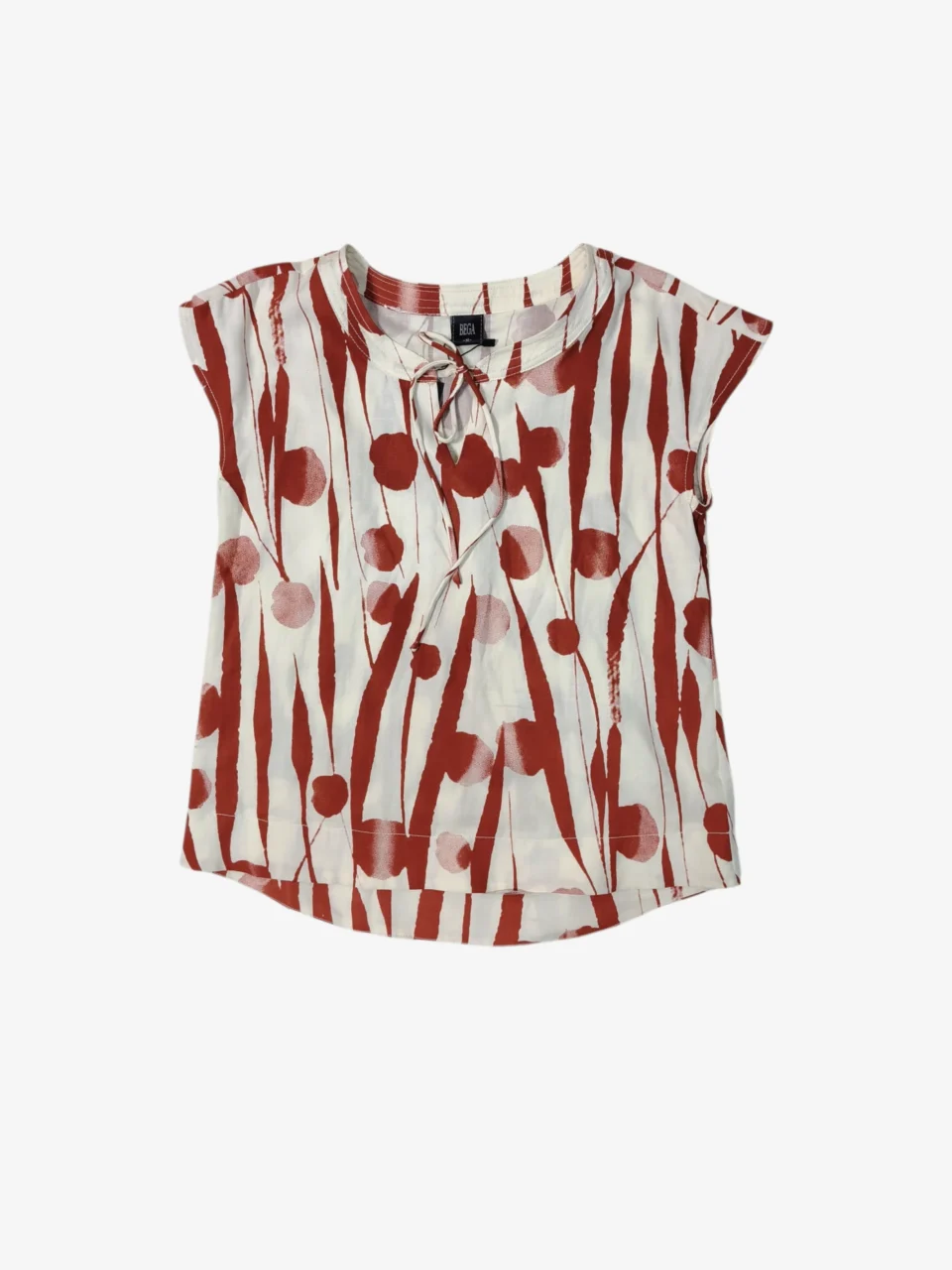 JULIA BOTANICAL TIE-NECK TOP