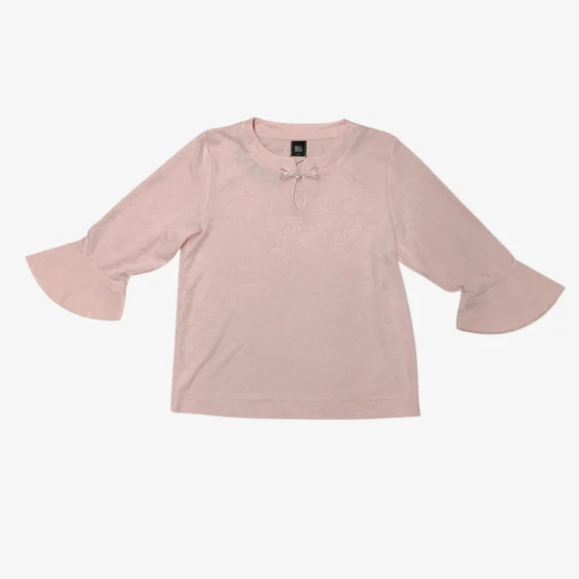 JEAN ORIENTAL JACQUARD BELL SLEEVE TOP
