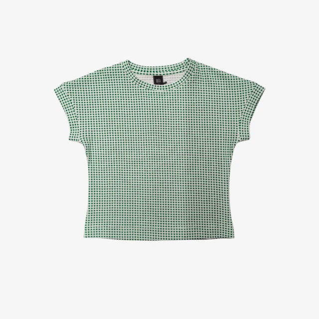 ESME GEOMETRIC CHECK PRINT TOP