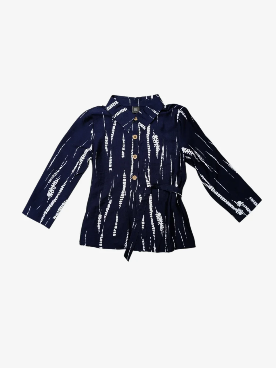 MINA TEXTURED BELTED SHIRT TOP — view 2