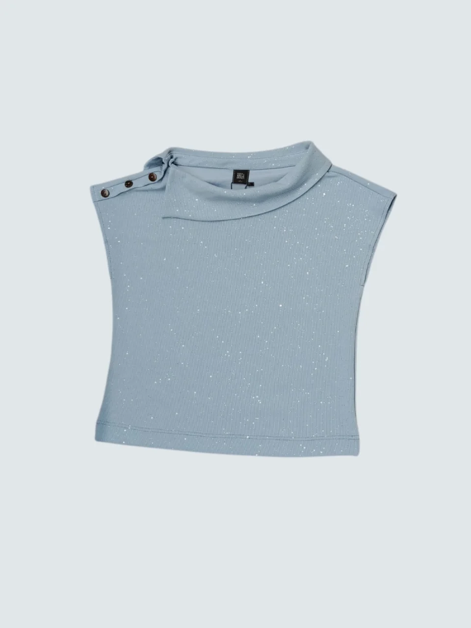 ADE SHIMMER HIGH NECK KNIT TOP — view 3