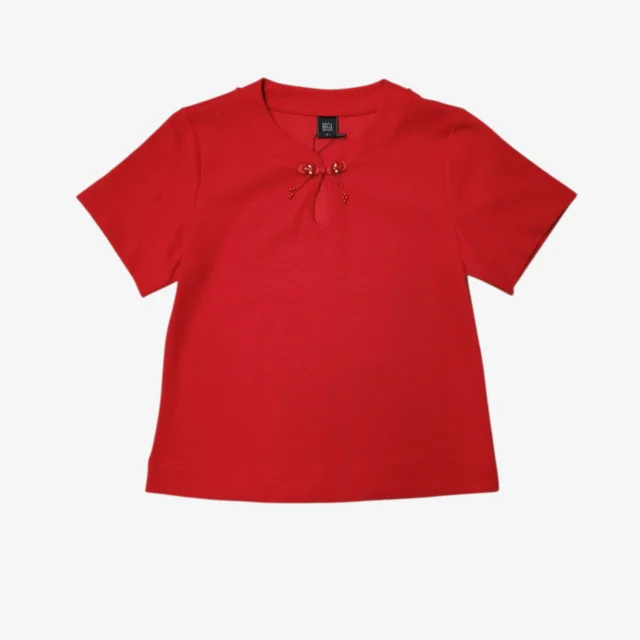 ASHLEY FORTUNE TIE RED TOP