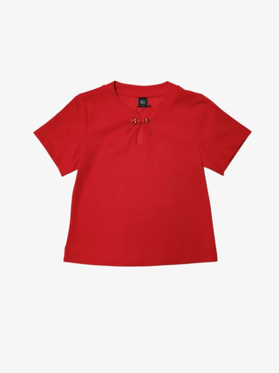 ASHLEY FORTUNE TIE RED TOP