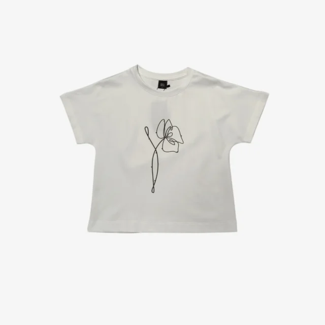 DANA MINIMAL LINE FLORAL TEE