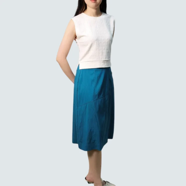 KIT TEXTURED RING DETATIL KNIT TOP