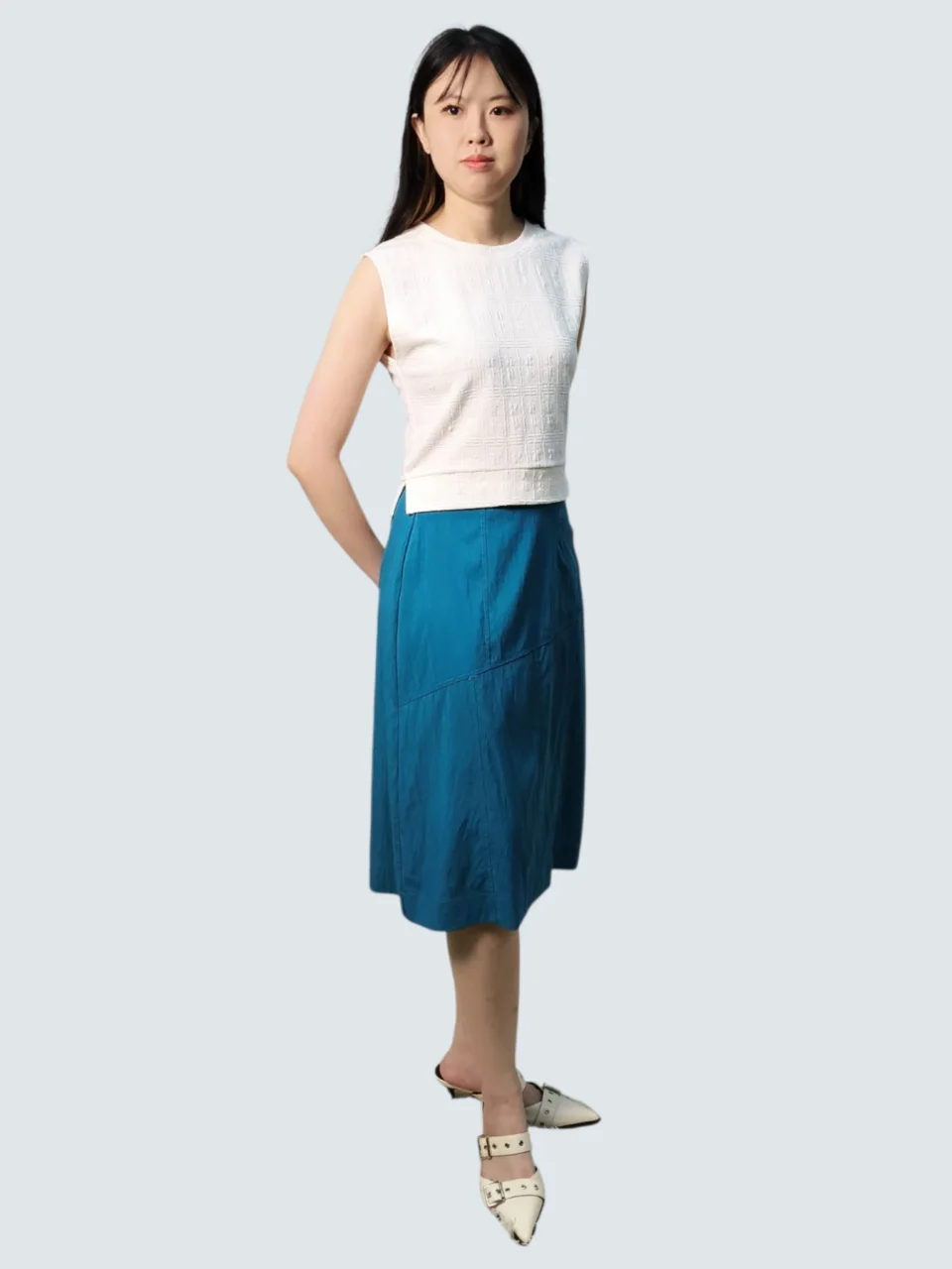 KIT TEXTURED RING DETATIL KNIT TOP