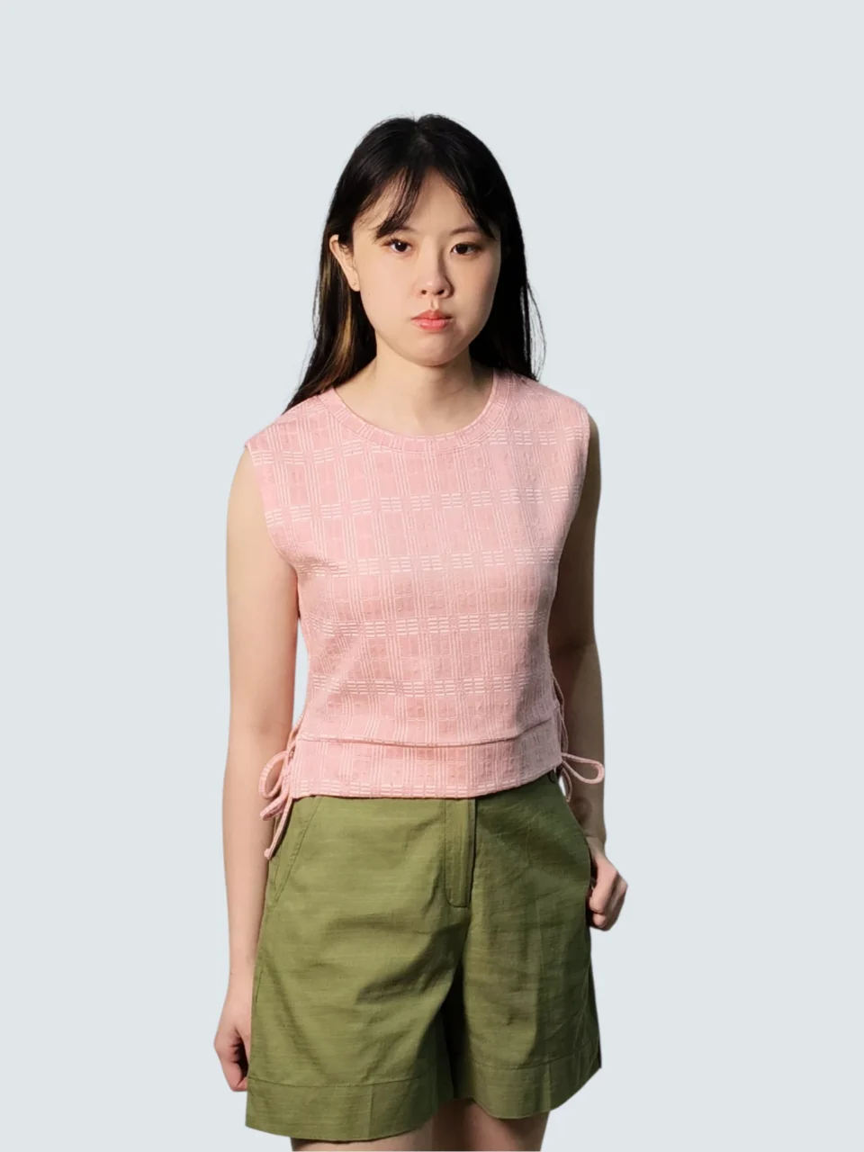 KIT TEXTURED RING DETATIL KNIT TOP — view 3