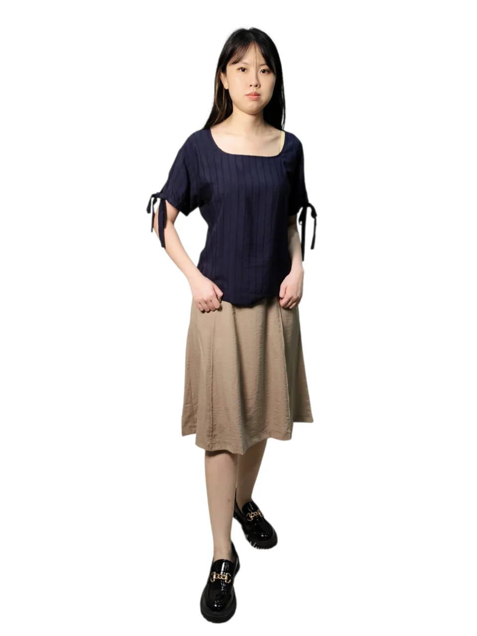 SONIA RELAXED SQUARE NECK BLOUSE — view 3