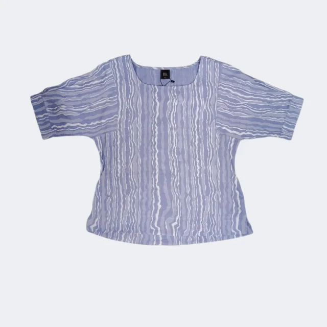 JOSE WAVE STRIPE LOOSE BLOUSE