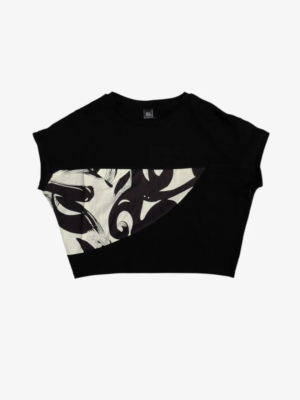 INAYA ASYMMETRIC PRINTED PANEL TOP