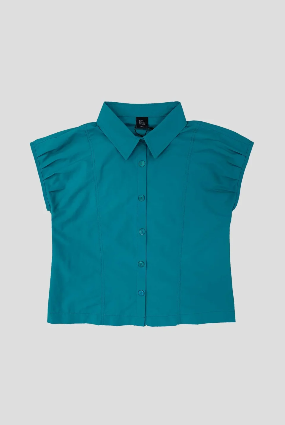 Tina Pleated Shoulder Cap Sleeve Shirt — view 4