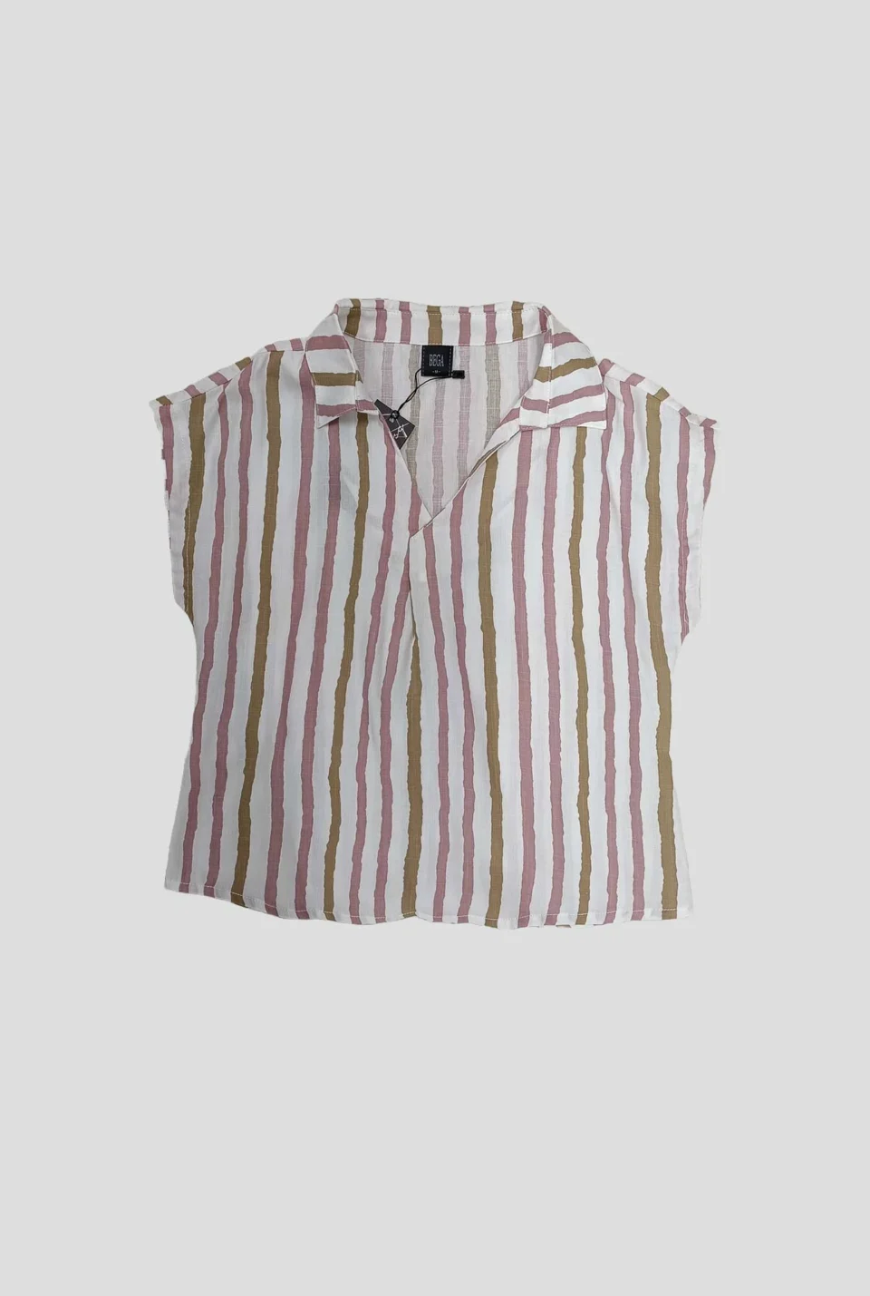 Remi Striped Collar Shirt — view 4