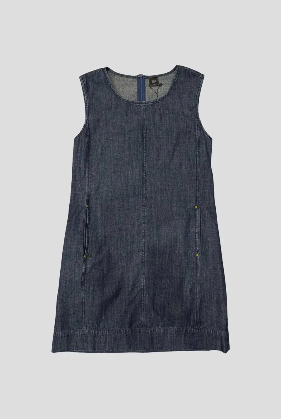 OLIVIA SLEEVELESS DENIM DRESS