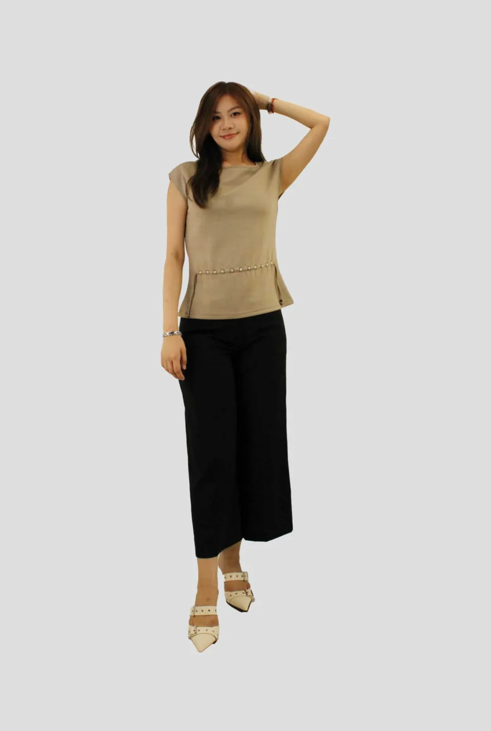 Sloane Rivet Cord Tank — view 2