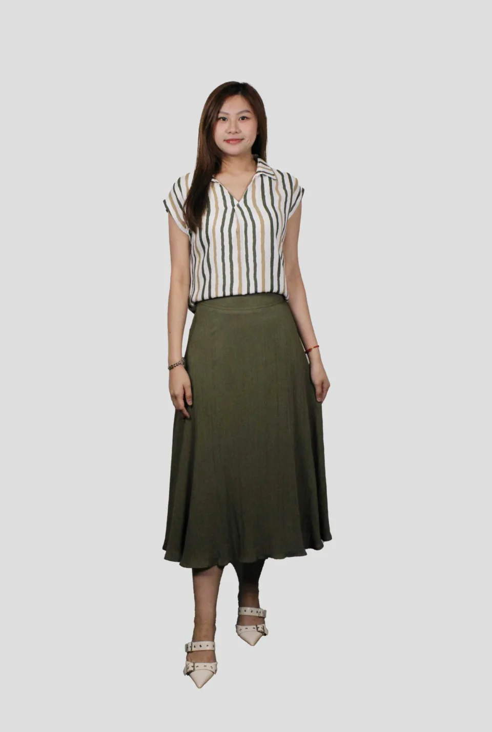 Remi Striped Collar Shirt — view 2