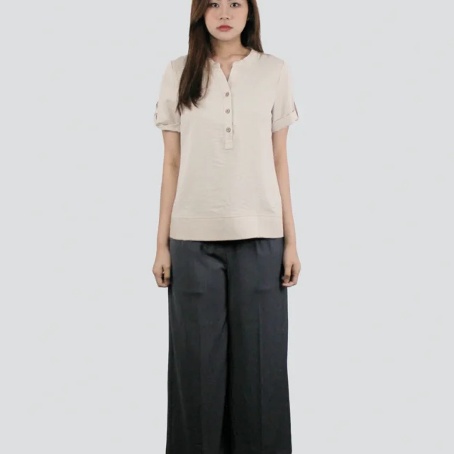 Anais Zen Button Blouse (V-BS75694)