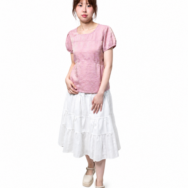 MISHA VINTAGE MEDALLION PUFF SLEEVE TOP (N-BS75972)